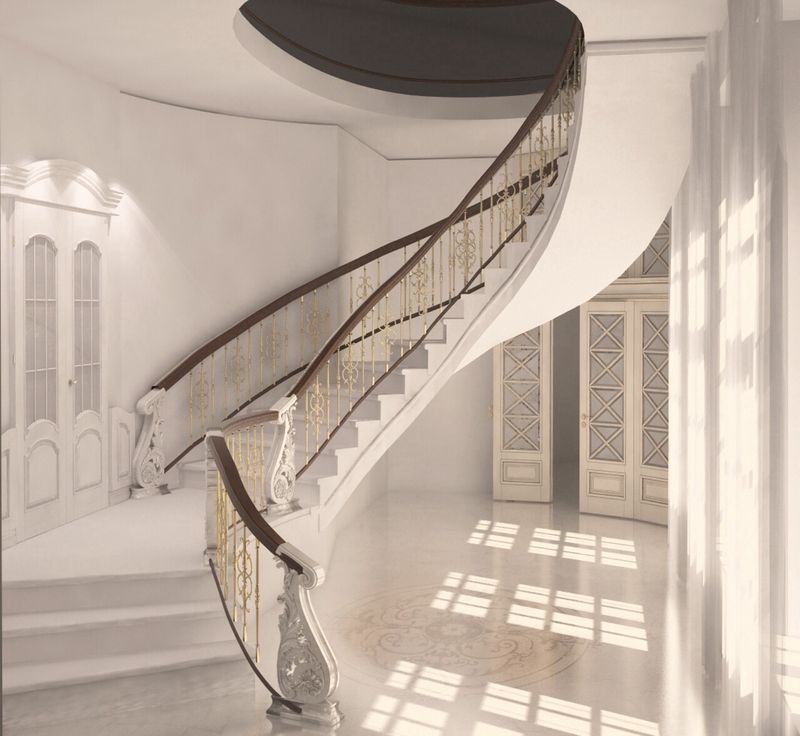 Полукруглая картина. Полукруглые монолитные лестницы. Бетонные лестницы в классическом стиле. Полукруглая лестница. Лестница полукругом.